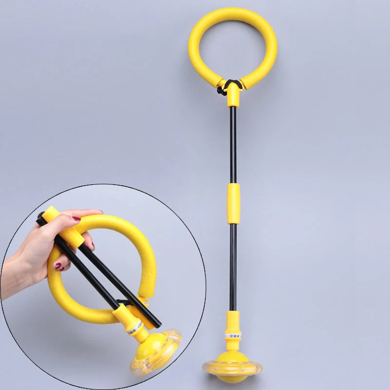 Bounce Ball Elastic Flash Ball Self Luminous Adult Children Rotation Jump Ring Fitness Set Foot Single Leg Swing Ball New Gift