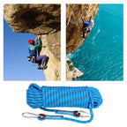 10mm Outdoor Rock Climbing Rope 10M Static Rapelling Rope for Fire Rescue Safety Escape Tree Climbing Durable for Outdoor Sports