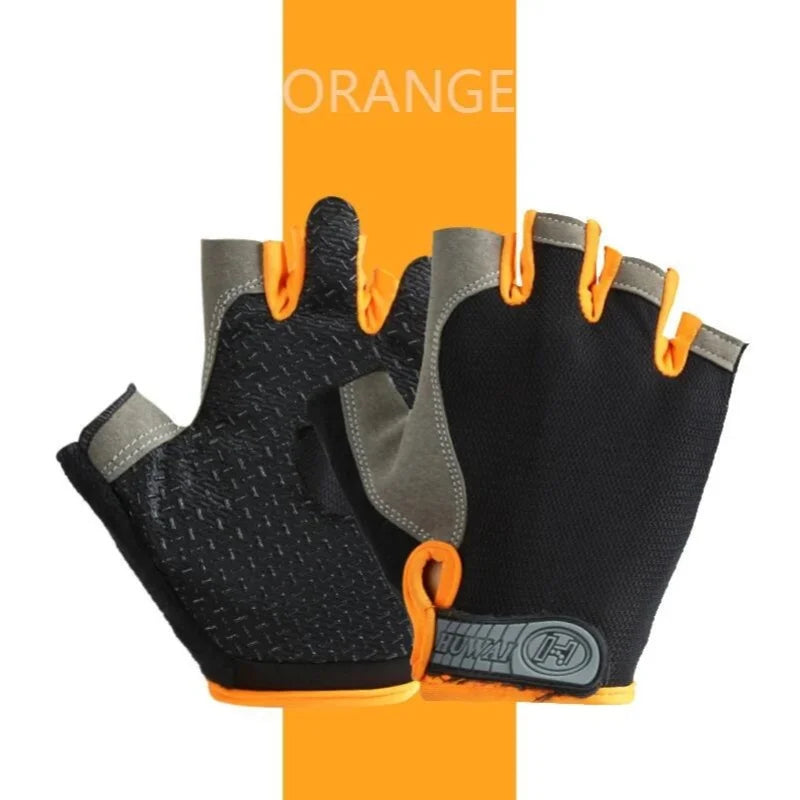 Gym Gloves Fingerless Gloves Anti-Slip Shock-Absorbing Breathable Gloves Sports Gloves for Training Lifting Weight Cycling