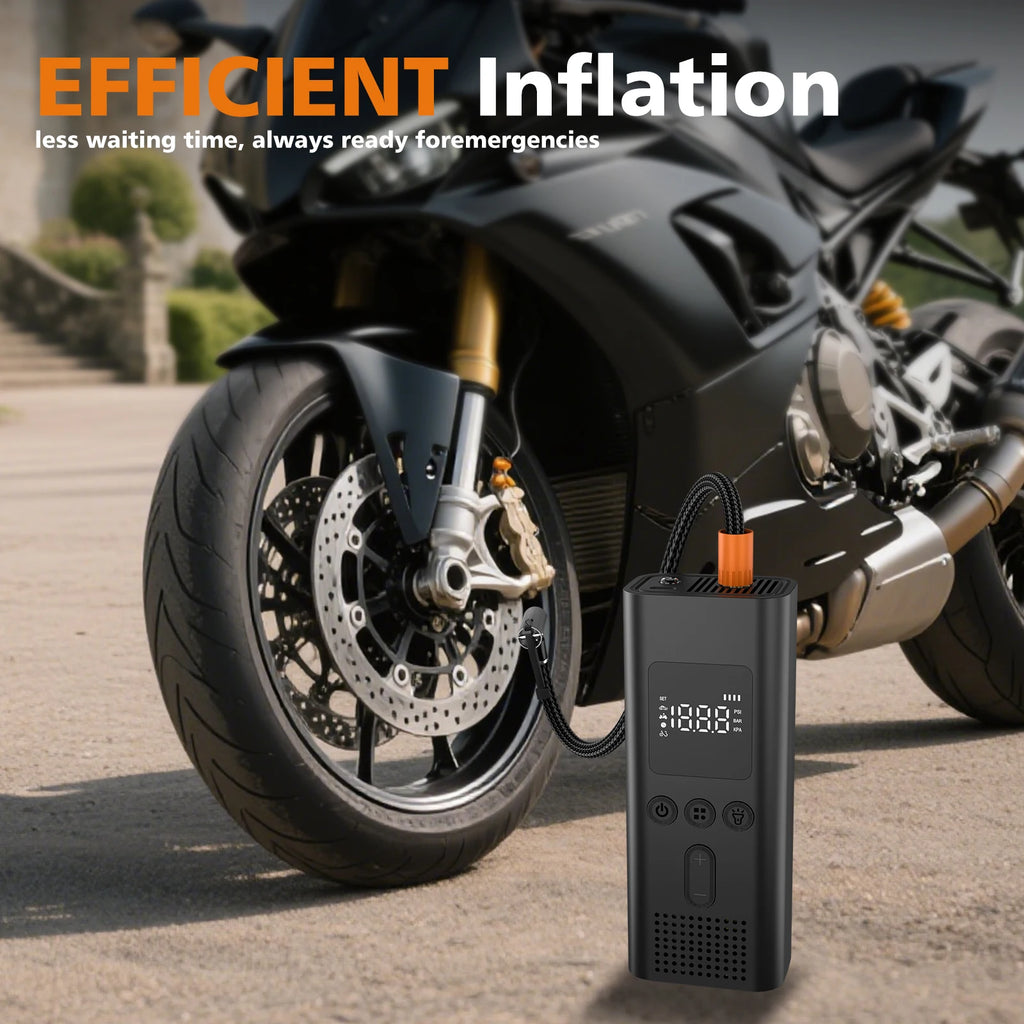 Portable Bicycle Air Pump Mini Electric Inflator for Cycling MTB Road Bike Compact Design