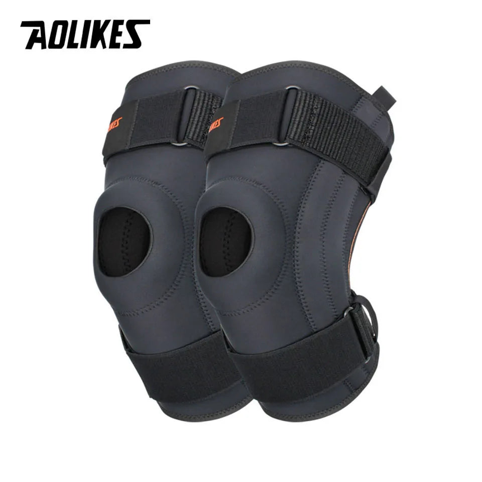 AOLIKES New Knee Brace for Knee Pain with Side Stabilizers Women Men Knee Pad Meniscus Tear Patella Gel Pads Knee Support