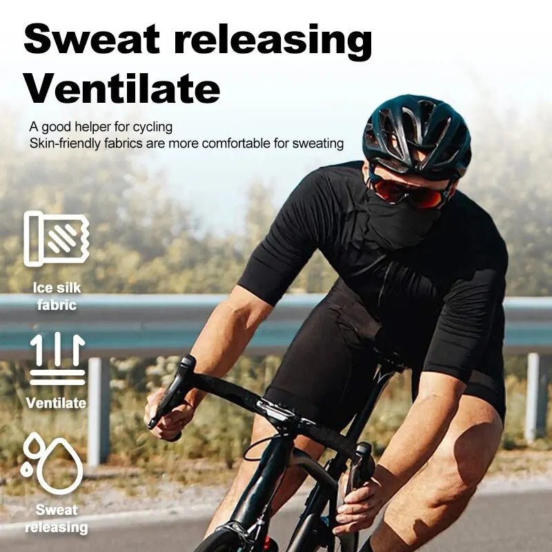 Breathable Sports Face Mask for Bicycle Fishing, Sweat Absorbing and UV Resistant Neck Mask, Suitable for Outdoor Activities