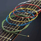 Miwayer Set of 6 Acoustic Guitar Strings, E-A Rainbow Colors, for Folk Acoustic Guitar, Classical Guitar