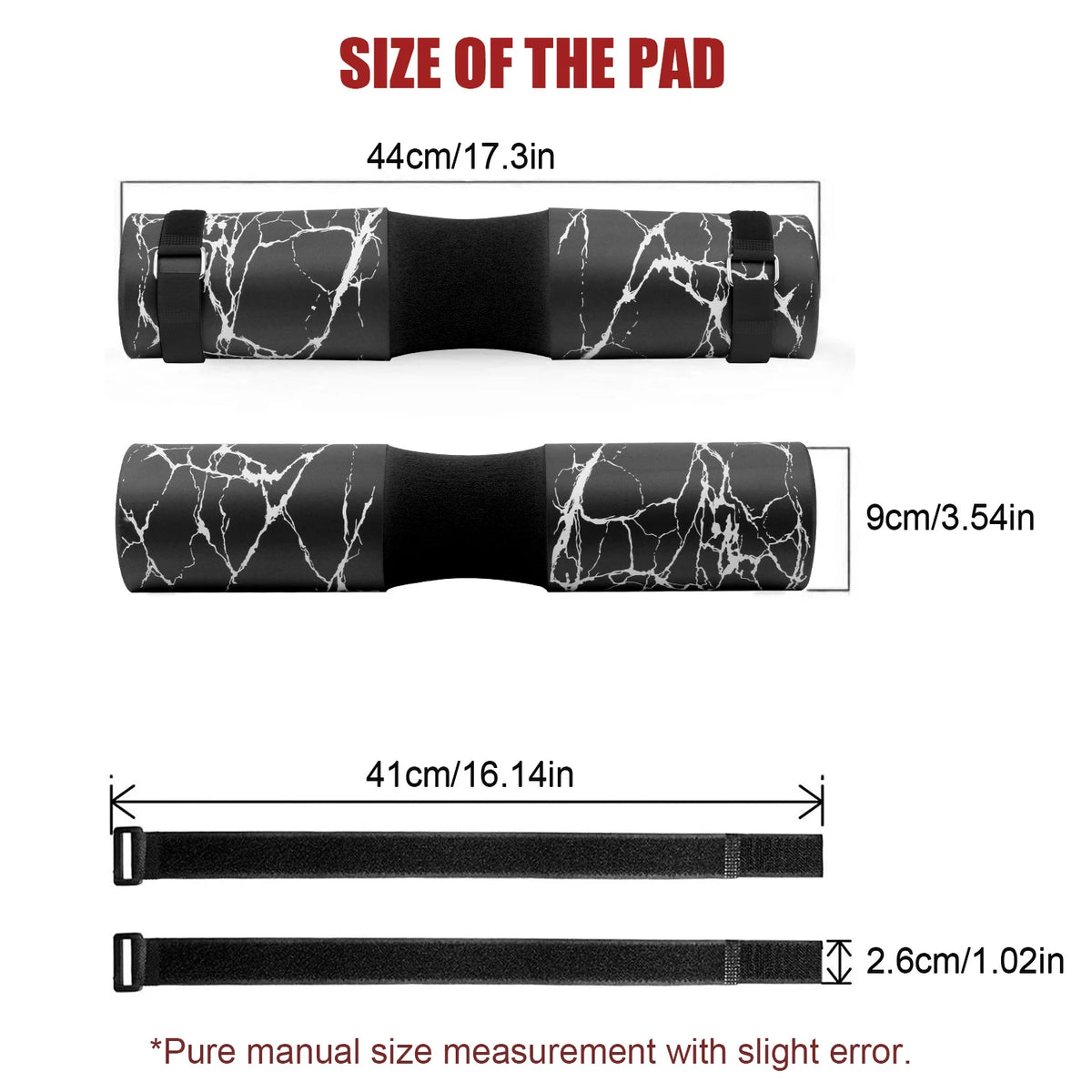 1PC/1pair Squat Pad Barbell Pad for Squats Lunges Hip Thrust , Neck Shoulder Protective Pad Support Foam Sponge Bar Pad