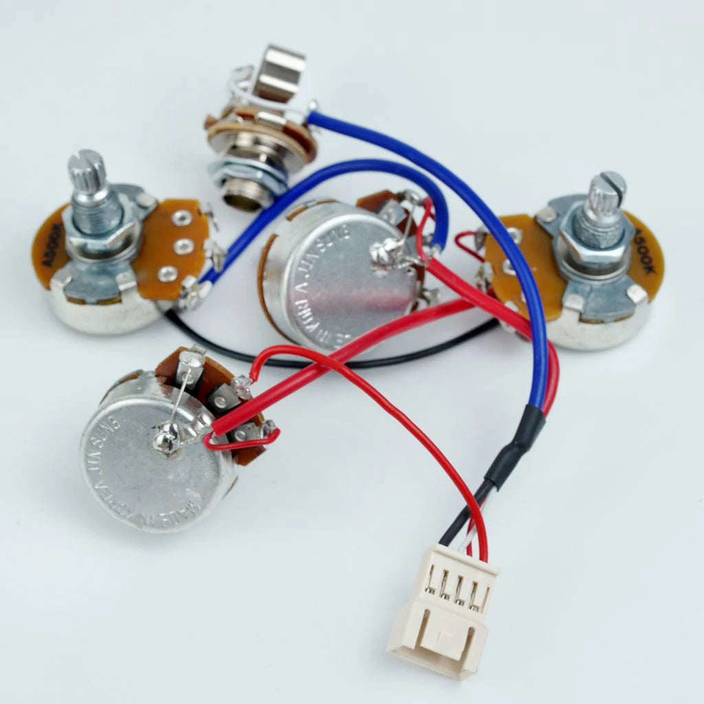 1 Set LP Electric Guitar Pickup Wiring Harness For EPI SG LP Dot ( 1 Toggle Switch + 4 Pots + Jack )