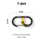 [HODR GEAR] Ridge™ Carabiner Ultralight 4.1g Mini Utility Clip Aluminum Alloy Stainless Steel Gate Quick Open & Secure Lock EDC