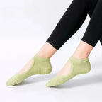 Backless Non-slip Fitness Yoga Socks Cotton Women Sport Pilates Socks Ballet Dance Slippers Barefoot Sock Workout for Gym