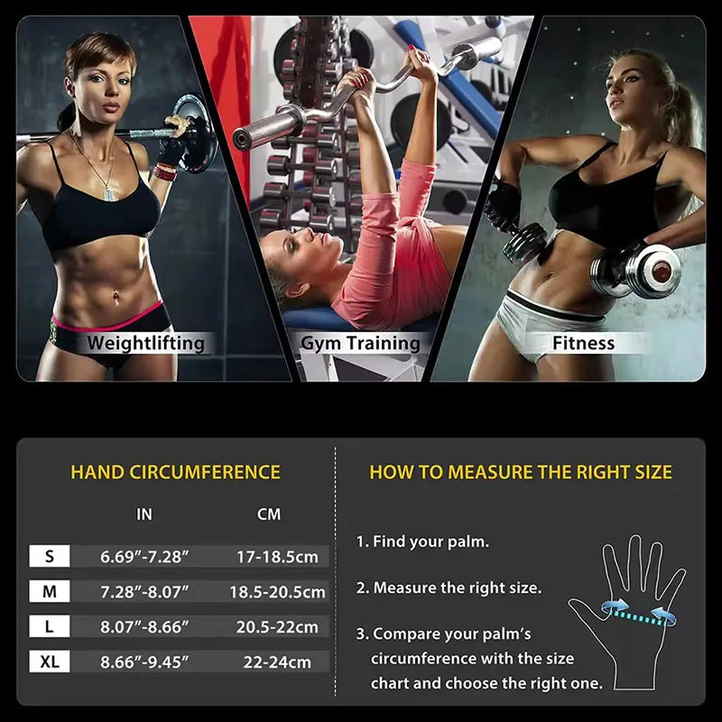 Men's and Women's Half Finger Cycling Gloves Anti Slip and Breathable Cycling Accessories Gym Exercise Wristband Gloves
