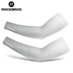 ROCKBROS Bicycle Arm Sleeves Ice Silk Sun UV Protection Sports Cycling Arm Sleeves Cover Breathable Running Fitness Arm Sleeves