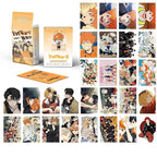 55PCS Haikyuu!! Laser LOMO Cards Set - Anime Volleyball Boy Character Collectible Photo Cards Perfect Gift for Fans