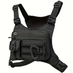 Outdoor Chest Bag Camping Front Chest Vest Backpack Running Bag Hunting Vest Outdoor Rig Sports Travel Training Fanny Pack