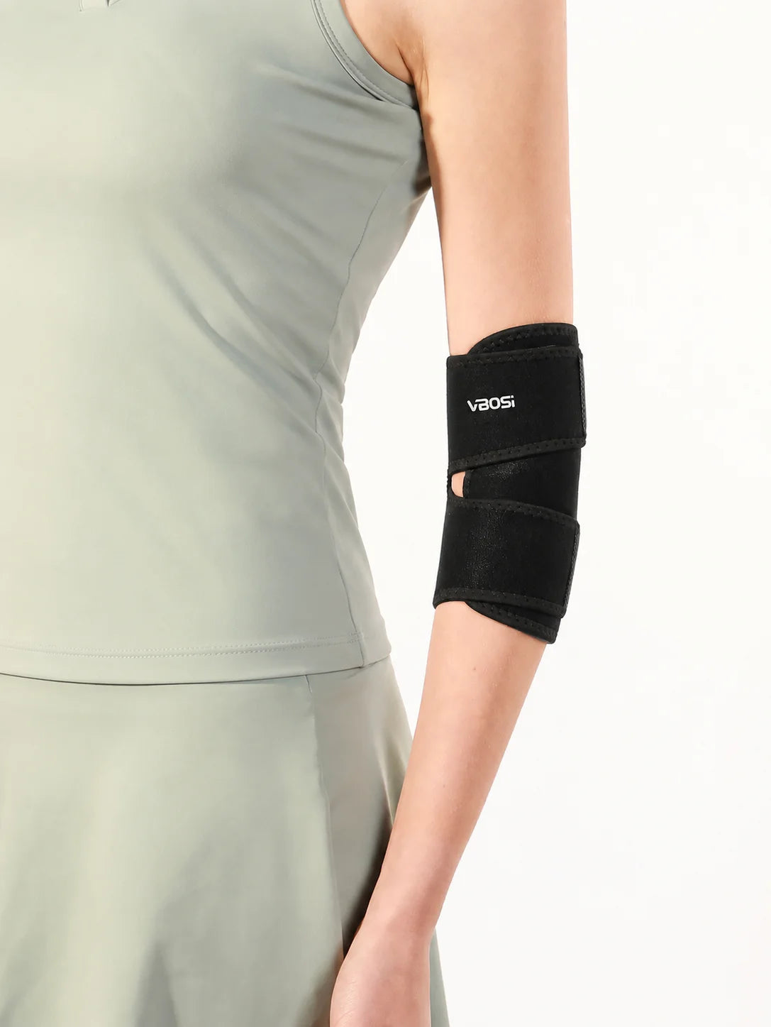 1 Piece Adjustable Neoprene Elbow Support Brace - Comfortable Sports Fitness Protector for Men and Women