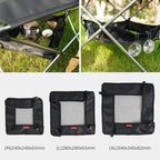 Camping Table Portable Hanging Net Basket M L XL Folding Table Storage Rack Mesh Bag Hook Holder for Outdoors Cookware Organizer