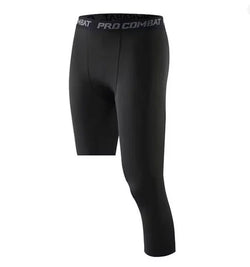 2026 Compression Pant Men Training Gym Leggings with Pockets Running Tights Fitness Basketball Jogging Workout Trouser Polyester