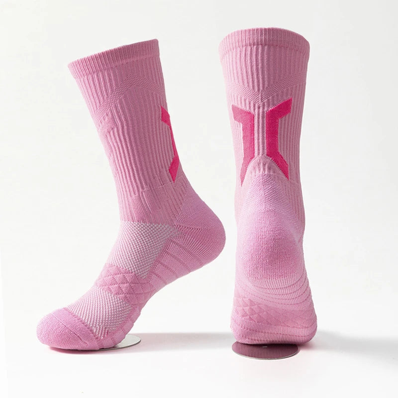 1/3 Pairs Professional Men's Basketball Socks with Thick Towel Bottom Breathable Sports Socks Men's Long Badminton Socks