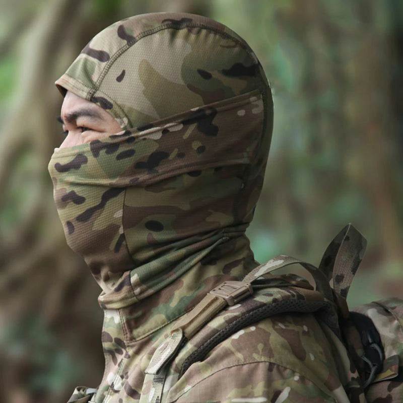 Camouflage Balaclava Full Face CS Mask Ski Cycling Hunting Head Neck Cover Helmet Liner Cap  Multicam Men Scarf