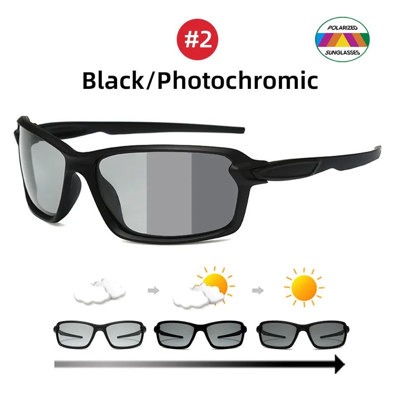 Sports Sunglasses for Men Photochromic Bicycle Mirror Red Polarized Cycling Sun Glasses Women Fishing 2026 UV400 Bike Goggles