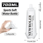 NEWBOLER TPU Outdoor Sport Folding Soft Flask Drink Portable Water Bottle for Running Camping Hiking Bicycle Fitness Water Bag