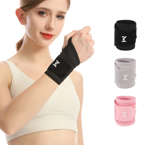 1/2PCS Breathable Mesh Wrist Support Wrap, Compression Wrist Sleeve for Sprain Joint Pain Relief, Sports Injury Protection Brace