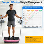 Magnetic Vibration Plate Exercise Machine Fat Burning 120 Levels 330lbs Portable Quiet Home Fitness  APP Control Workout Platform for Home Gym Body Shaping Gift for Women Men