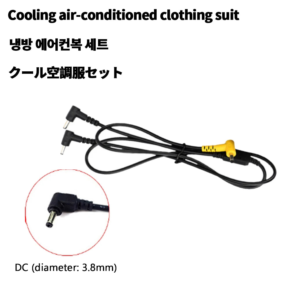 DC Line Fan Vest with Three Way Connecting Wire Cooling Air Conditioning Work Clothes Fan Pants for Personal Cooling System