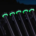 100PCS Fluorescent Silicone Tent Nail Ring Luminous O-shaped Fishing Rod Rings Night Light Outdoor Camping Tents Accessories