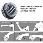 Automatic Start Wrist Gyro Ball Power Trainer Arm Exercise Device Strength Reinforcement Fitness Tracker