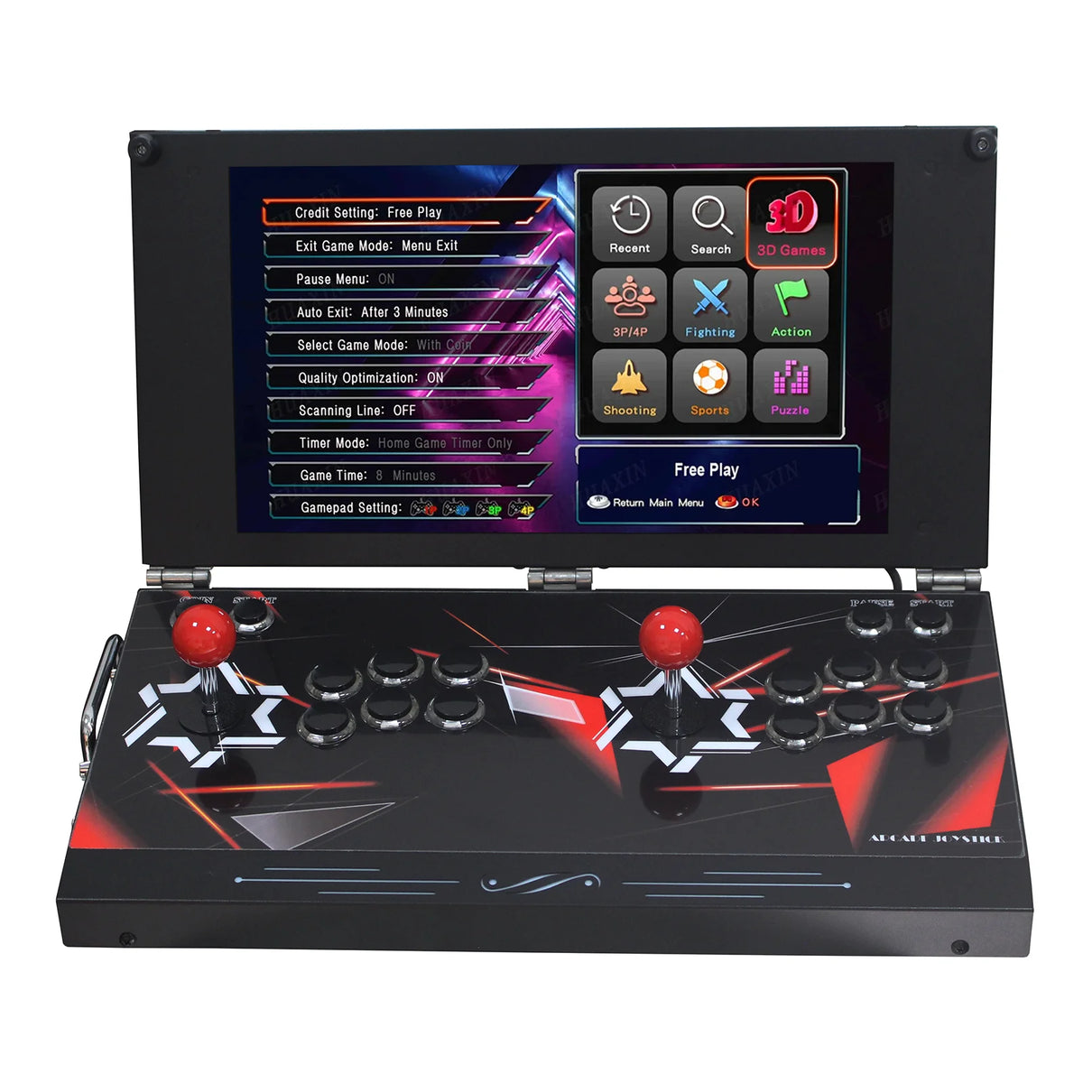 26800 in 1 Hand-held Portable Arcade Game Console 17.5-inch HD Screen Dual Players Pandoras Box DX, Retro Video Game Machine