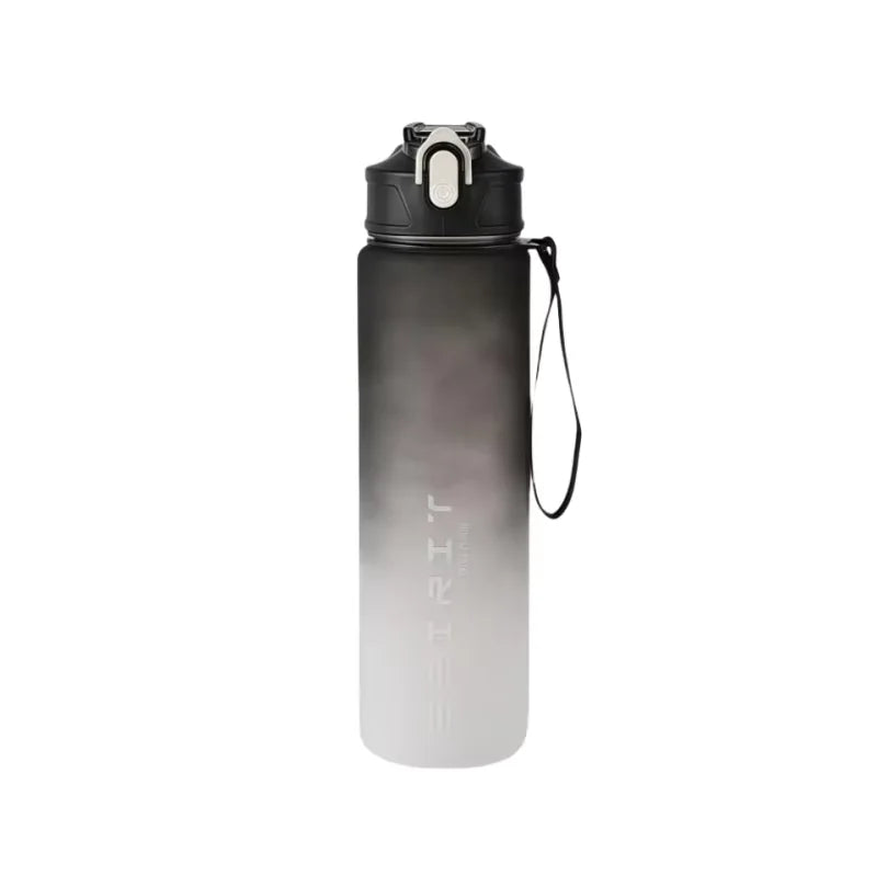 Sports Water Bottle with Time-Tracking Straw Leak Proof Locking Flip Cover for Easy Carry Ideal for Outdoor Adventures