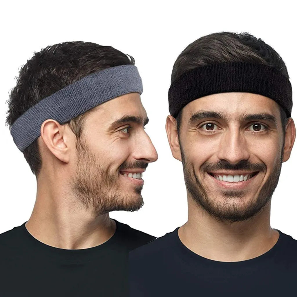 WOSWEIR-Cotton Athletic Headband Elastic Sweatbands Basketball Sports Women Men Gym Fitness Sweat Hair Band Volleyball Tennis