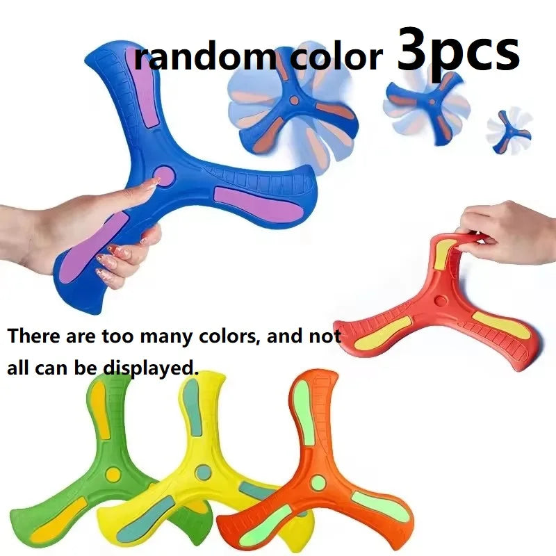 Soft Boomerang Toy Three-Leaf Cross Outdoor Flying Disc Interactive Sports Game for Decompression Gift