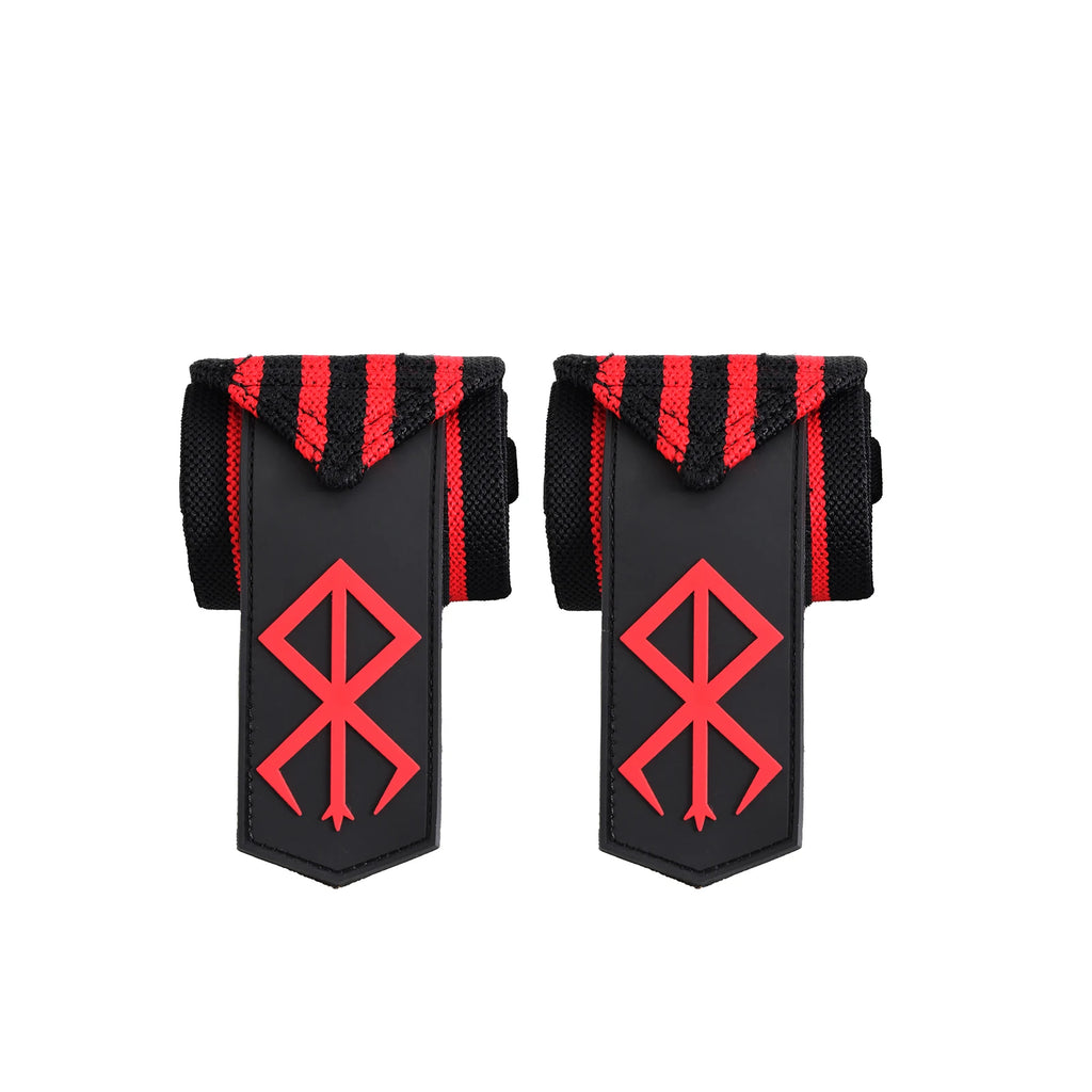 Gym Anime Sports Weight Lifting Wrist Wraps,Berserk Wristband Support , Heavy Duty Training Lifting Straps, Powerlifting