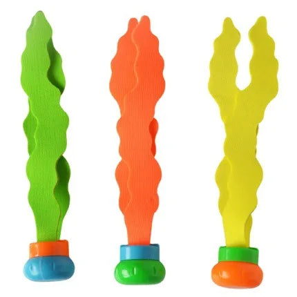 3 Piece Kids Sports Pool Toys Ocean Plant Shape Diving Toys Diving Swimming Training Pool Kids Accessories