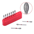 10Pcs/Box Dental Diamond Burs Fine Drills Football Shape Model 368-023F/379-023F for High Speed Handpiece Dentist Material Tool