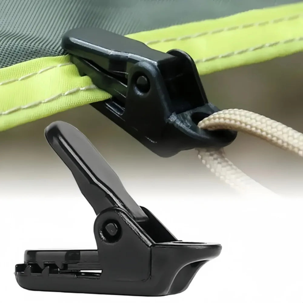 Tent Plastic Crocodile Clip Windproof Fixed Sunshade Rope Clip Suitable for Outdoor Hiking Camping Accessories Fastening Tool
