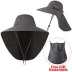 Wide Brim Baseball Hats for Women and Men Sun Defender Cooling Neck Guard Safari Cap for Hiking Fishing Outdoor Hat with Flap