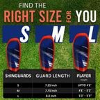 Aptos Soccer Shin Guard with Sleeve-Royal/White - Vizari Sports