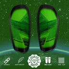 Aptos Soccer Shin Guard with Sleeve-Green/Black - Vizari Sports
