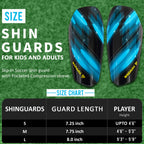 Salinas Soccer Shin Guard with Pocketed Sleeve-Sky/Black - Vizari Sports