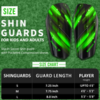 Salinas Soccer Shin Guard with Pocketed Sleeve-Green/Black - Vizari Sports