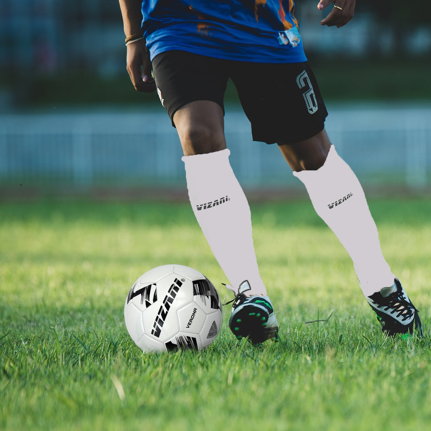 Shin-guard w/ Sock-White - Vizari Sports