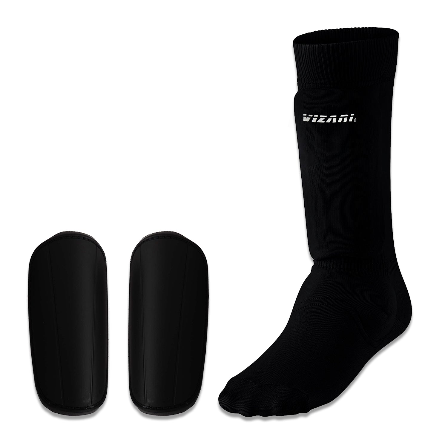 Vizari Shin-guard W/ Sock – Black