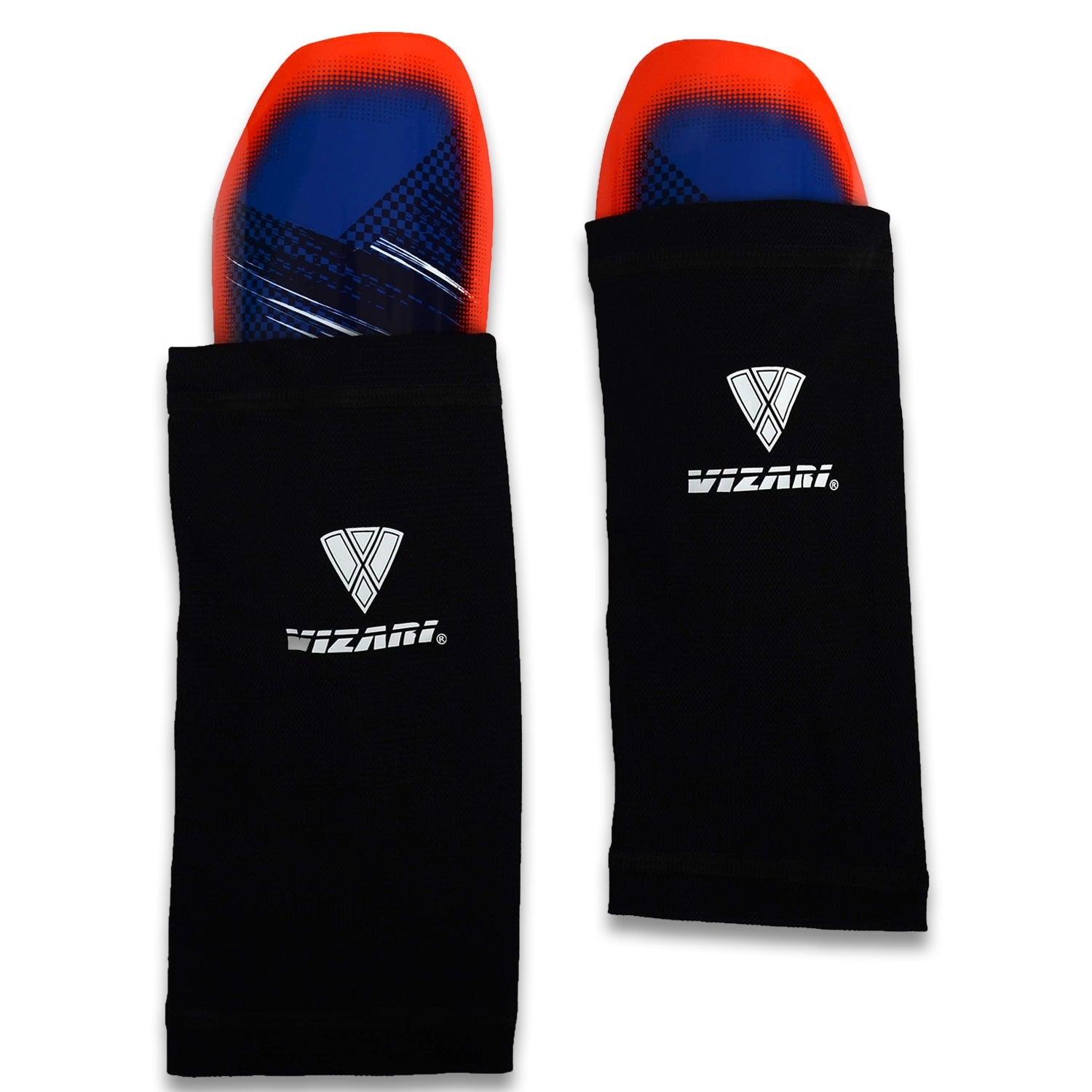 Aptos Soccer Shin Guard with Sleeve-Royal/White - Vizari Sports