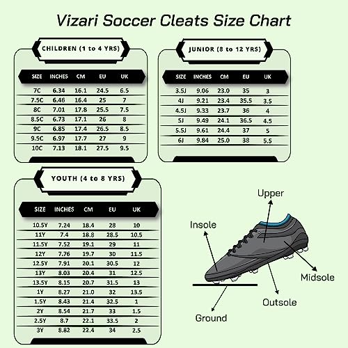 Prix Soccer Cleat Soccer Shoes -Blue/Red - Vizari Sports
