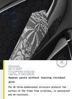 Enlee 3D Bicycle Sticker MtTB PVC Anti-Scratch Waterproof No Yellowing Protective Film Bicycle Frame Protector Accessories TM01