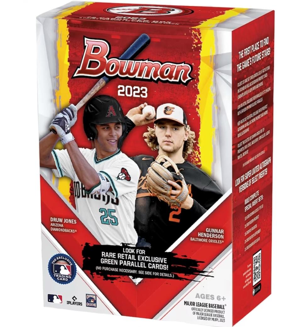 Mlb Topps 2023 Bowman Baseball Value Box  6 Packs Per Box