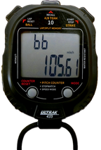 ULTRAK 435 Pitch Counter With Strike Percentage & Pitch Speed Monitor - 10 Memory Stopwatch
