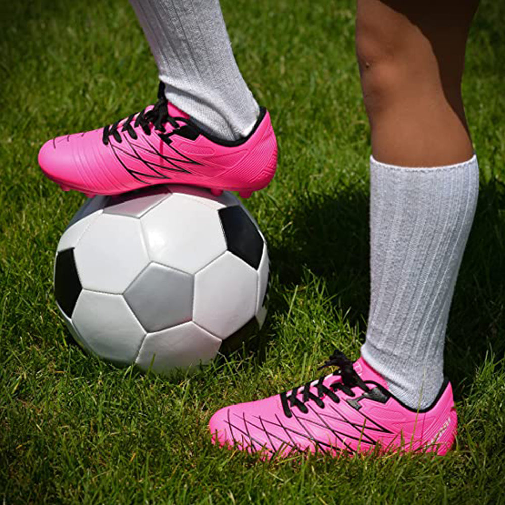 Vizari Boca Youth Firm Ground Soccer Cleats – Pink/Black