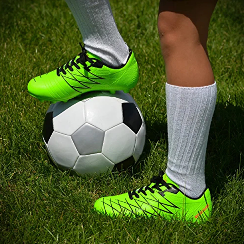 Vizari Boca Youth Firm Ground Soccer Cleats – Green/Black