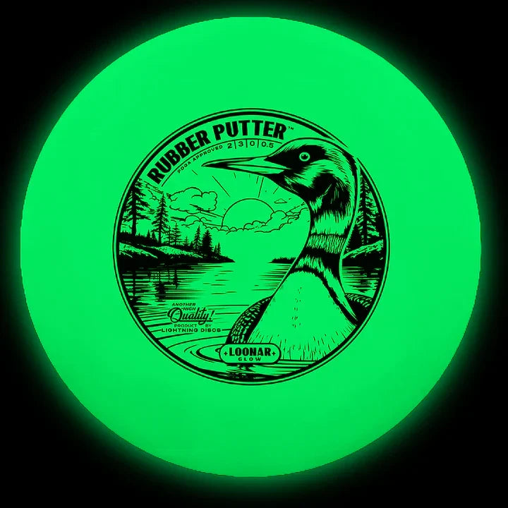 Lightning Loonar Glow Rubber Putter Golf Disc